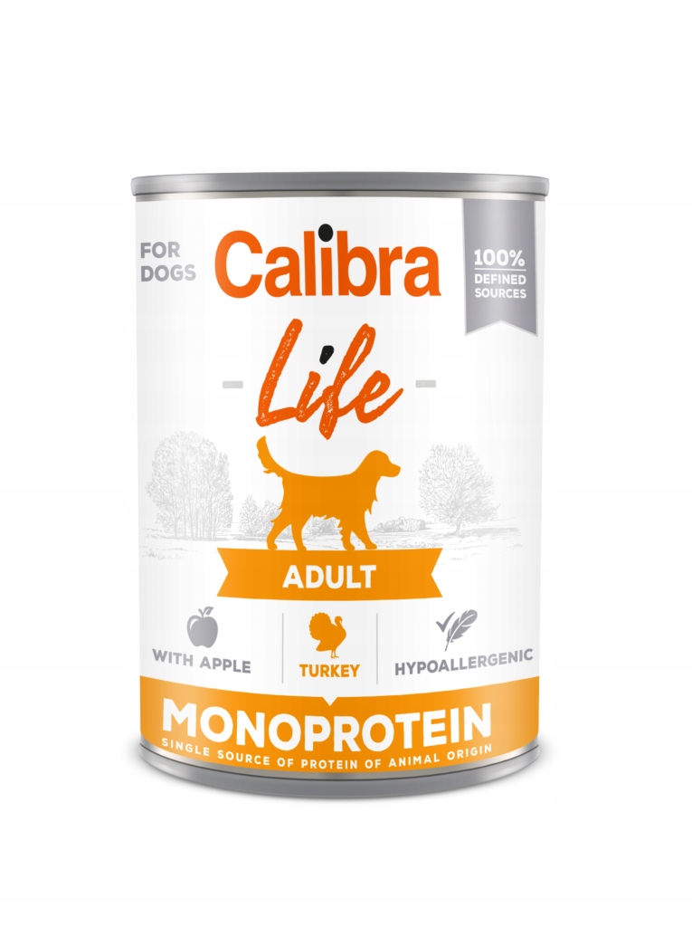 Calibra Life Dog Monoprotein Turkey Puszka 400 g
