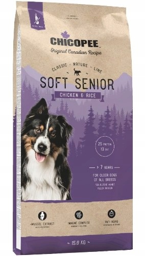 Chicopee Soft Senior Chicken & Rice 15 kg Półwilgotna karma Pies Senior