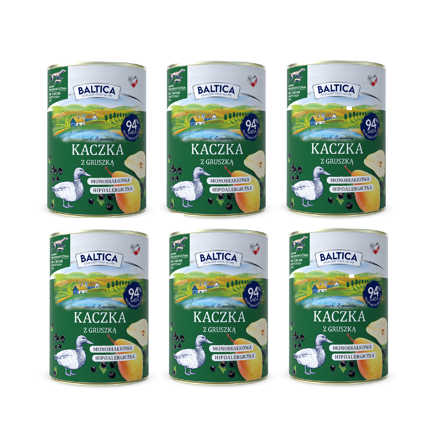Baltica Kaczka z Gruszką Karma Mokra 6x400 g