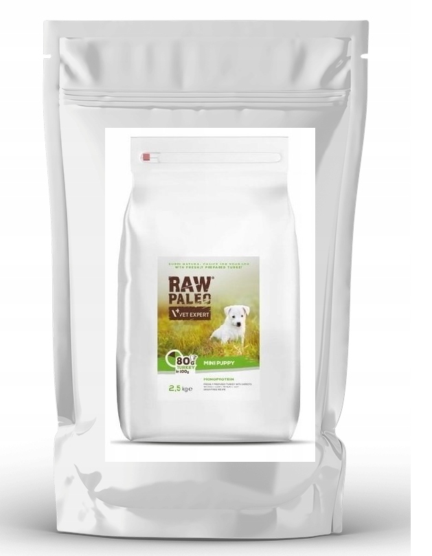 4T VetExpert Raw Paleo Mini Size Puppy 1 kg NA WAGĘ
