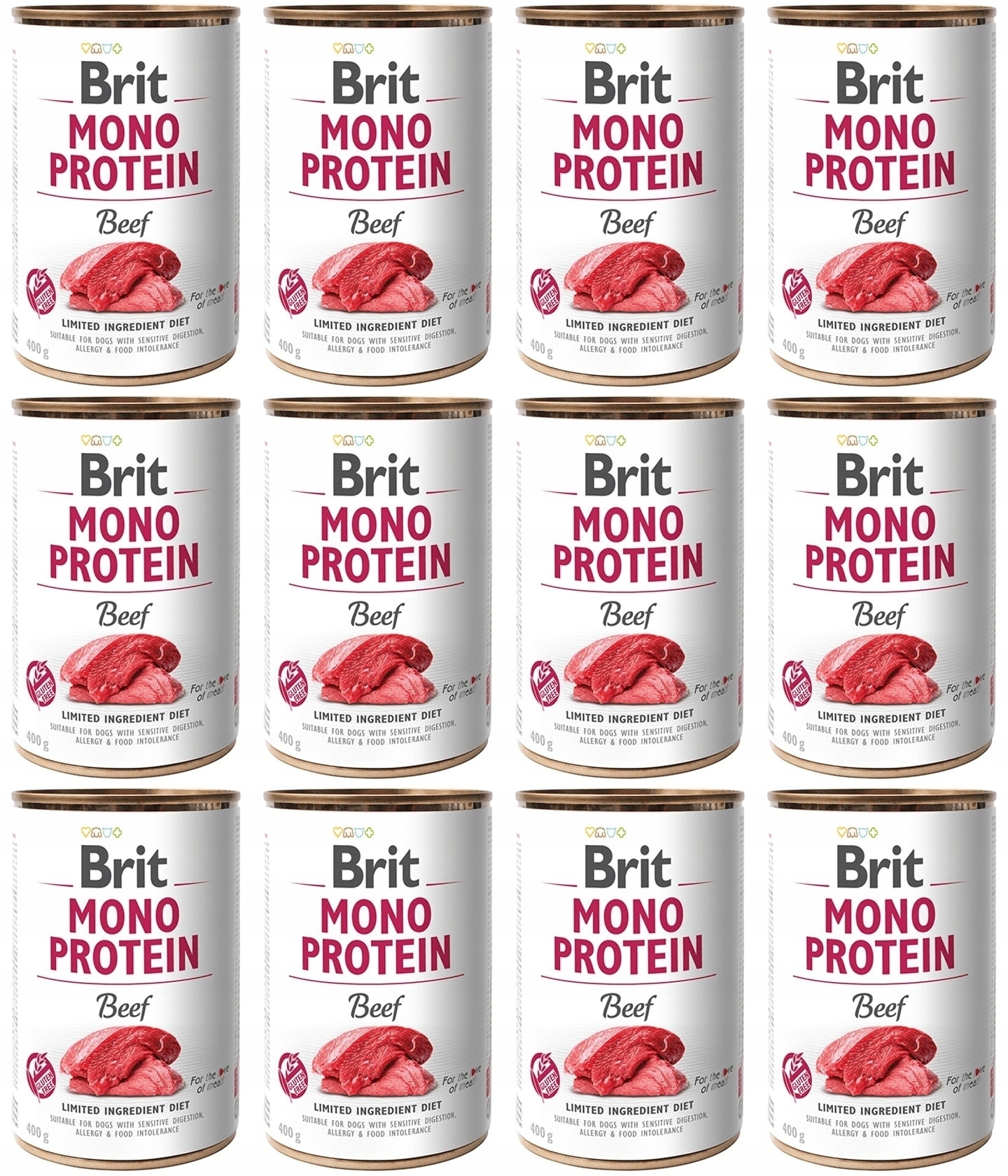 Brit Mono Protein Beef Wołowina Puszka 12 x 400 g