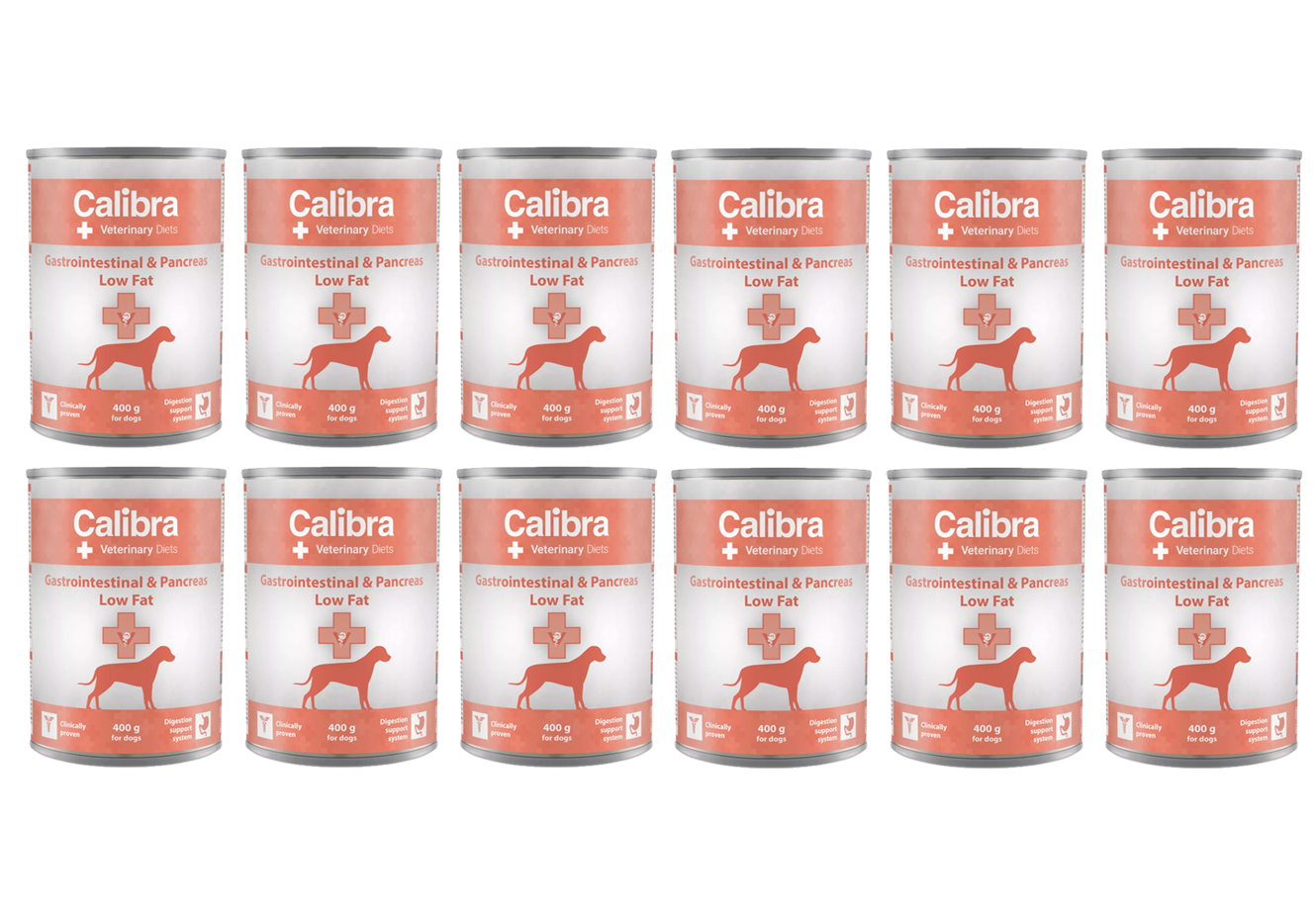 Calibra Veterinary Diet Pies Gastrointestinal Low Fat Puszka 12 x 400g