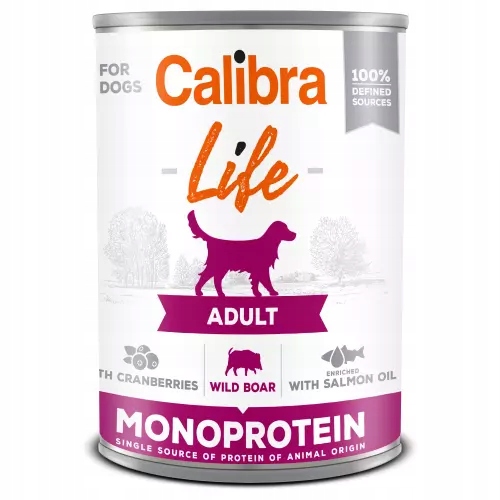 Calibra Life Dog Monoprotein Wild Boar Puszka 400g