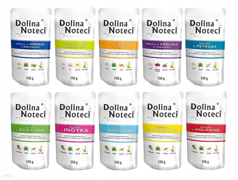 Dolina Noteci MIX smaków saszetki 20 x 150 g mokra karma dla psów