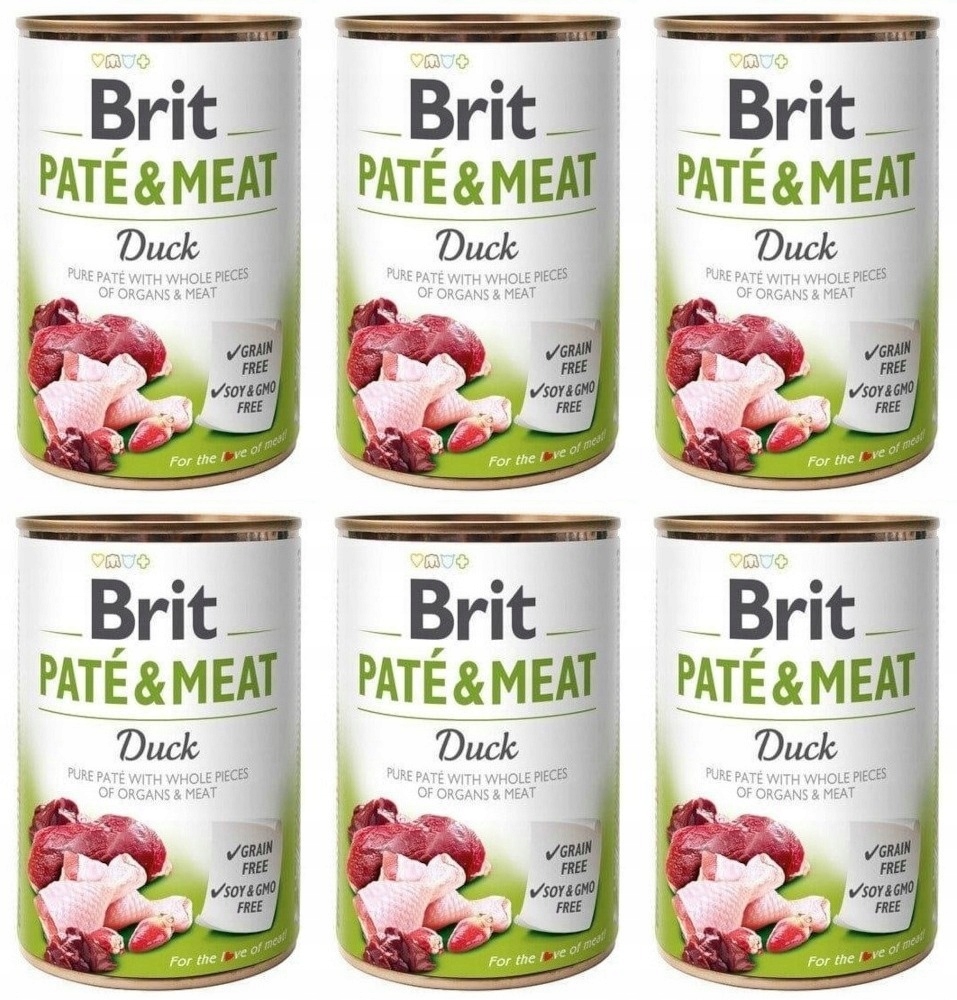 Brit Pate&Meat Duck Kaczka 6x400 g