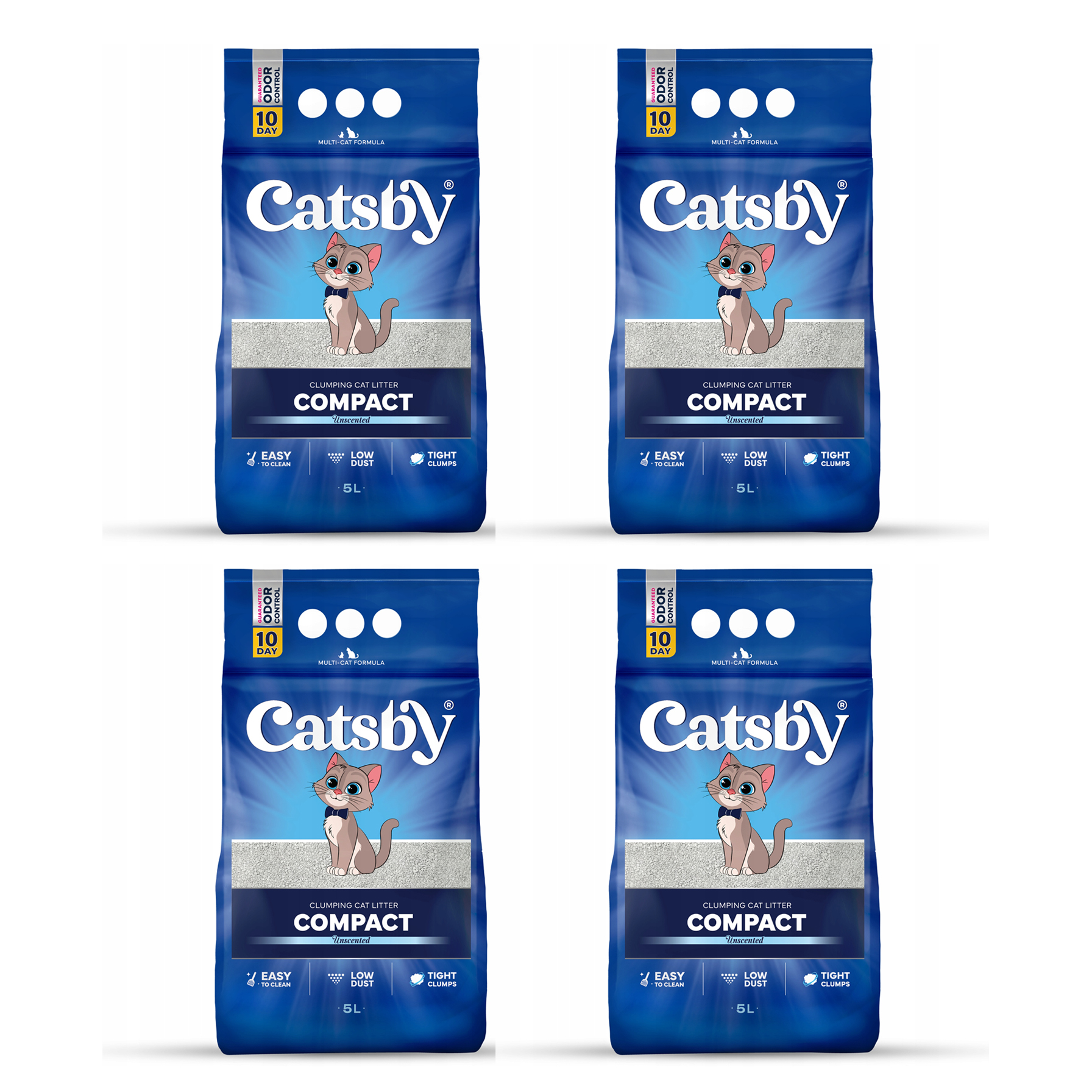 Catsby Compact bezzapachowy 4x5l żwirek bentonitowy