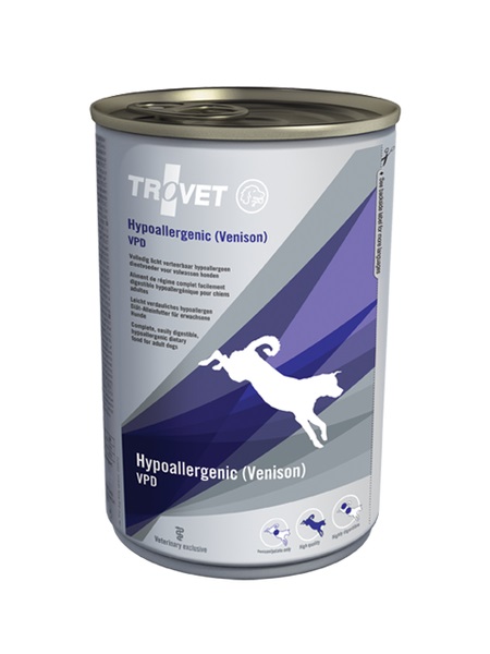 Trovet Dog VPD Hypoallergenic Venison pusz. 400g -dziczyzna dla psów
