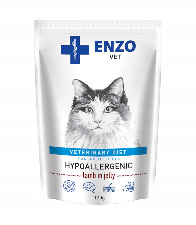 ENZO VET Hypoallergenic dla kotów z jagniecina w galaretce 100g