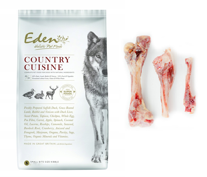 Eden Country Cuisine S rasy małe 2 kg + Kość Prosciutto Gratis