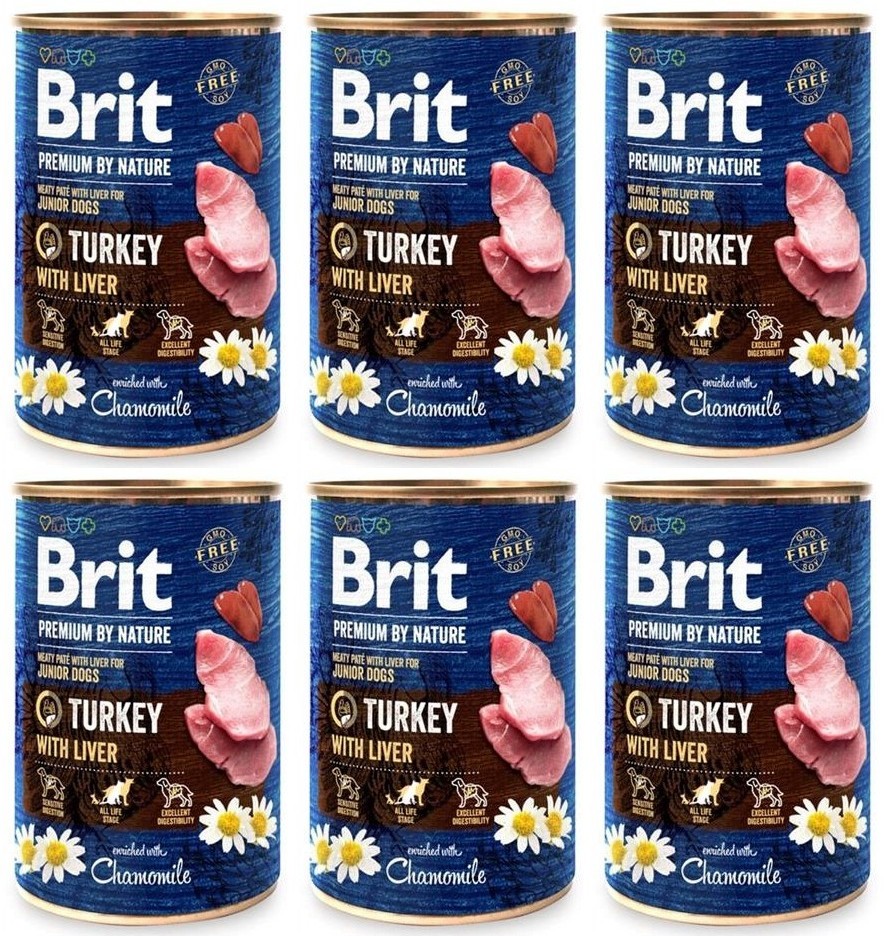 Brit Premium By Nature Turkey Indyk 6 x 400 g