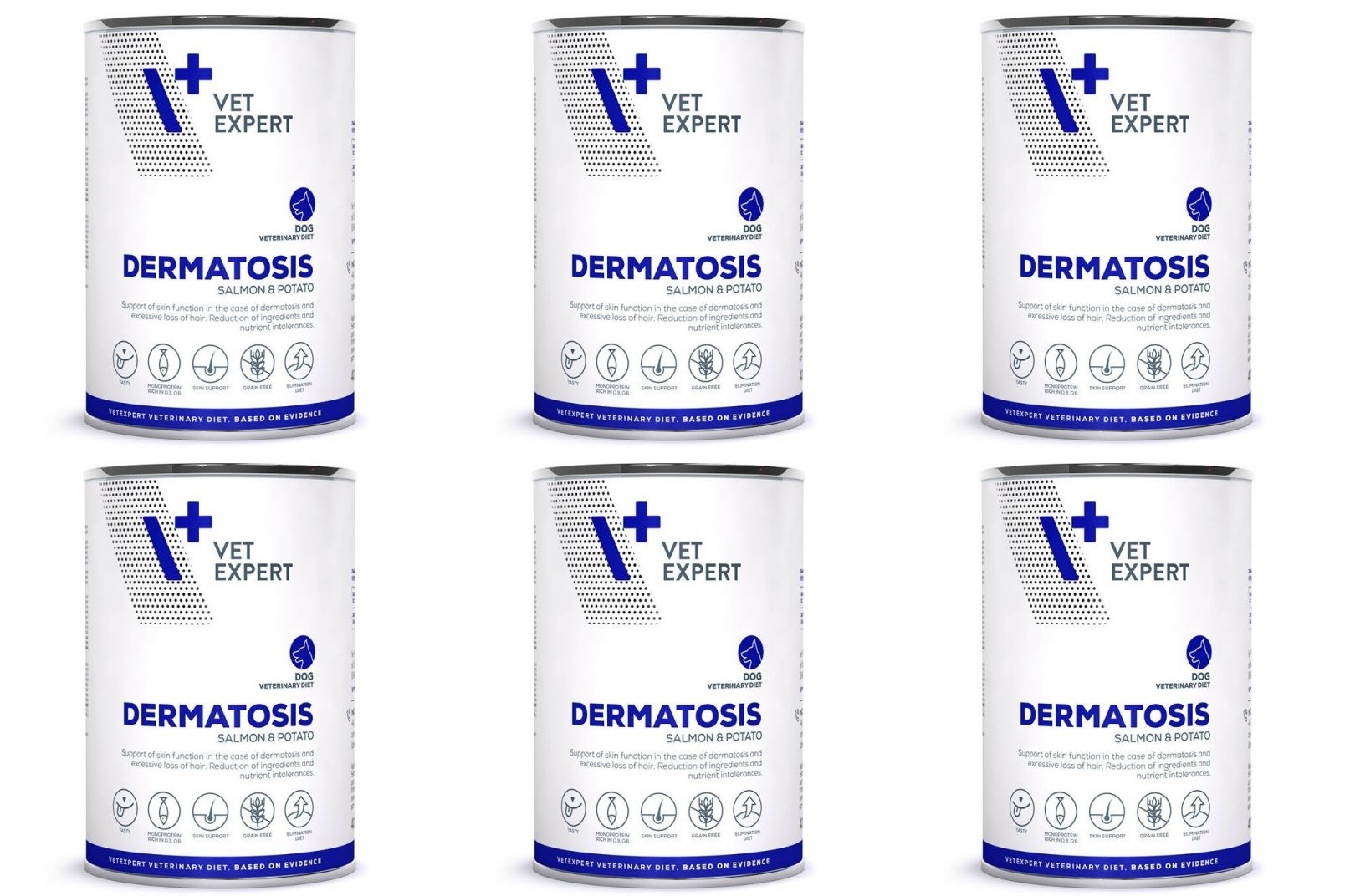 4t VetExpert Dermatosis Salmon&Potato 6 x 400g