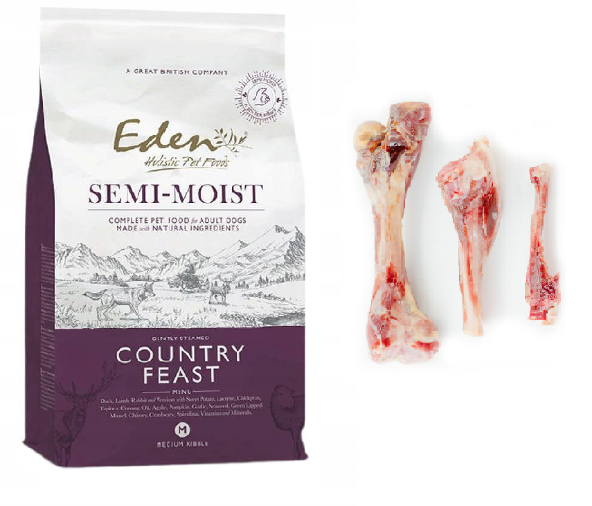 Eden półwilgotna Country Feast dziczyzna 2 kg + Kość Prosciutto Gratis