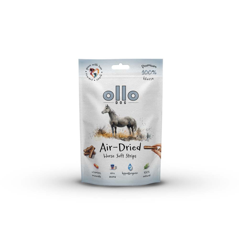 Ollo Air Dried 100% Horse Strips Przysmaki dla Psów Konina 80g