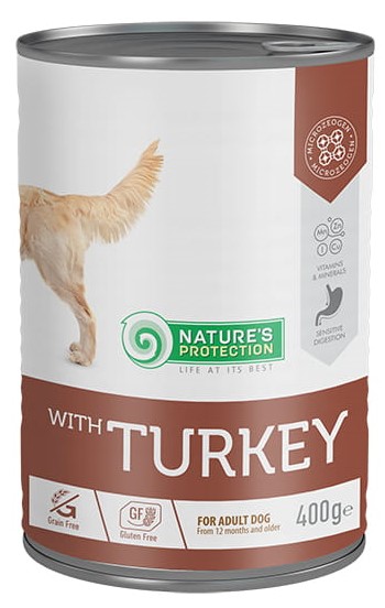Nature's Protection Sensitive Turkey Indyk 400g mokra karma dla psów