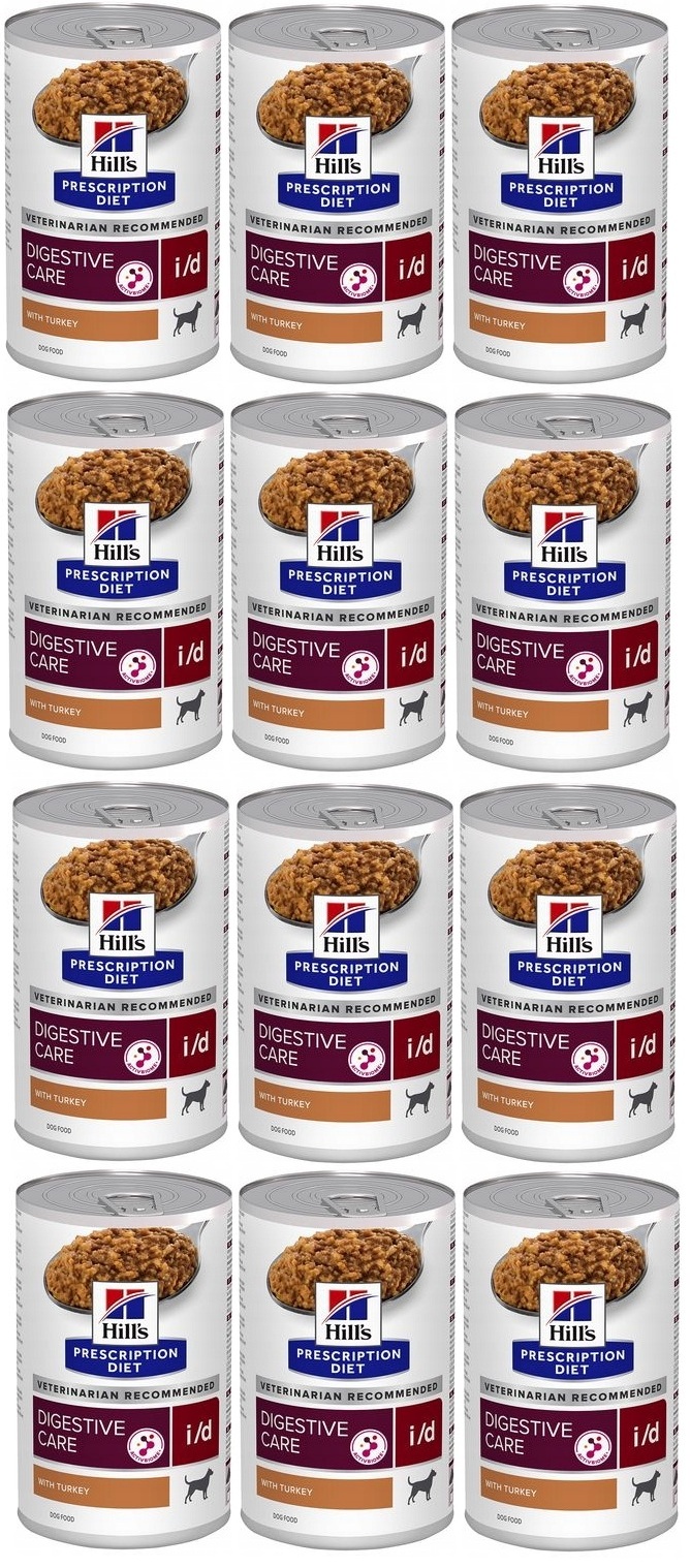 Hill's Canine i/d Digestive Care Indyk 12x360g PSY mokra dieta jelitowo żołądkowa