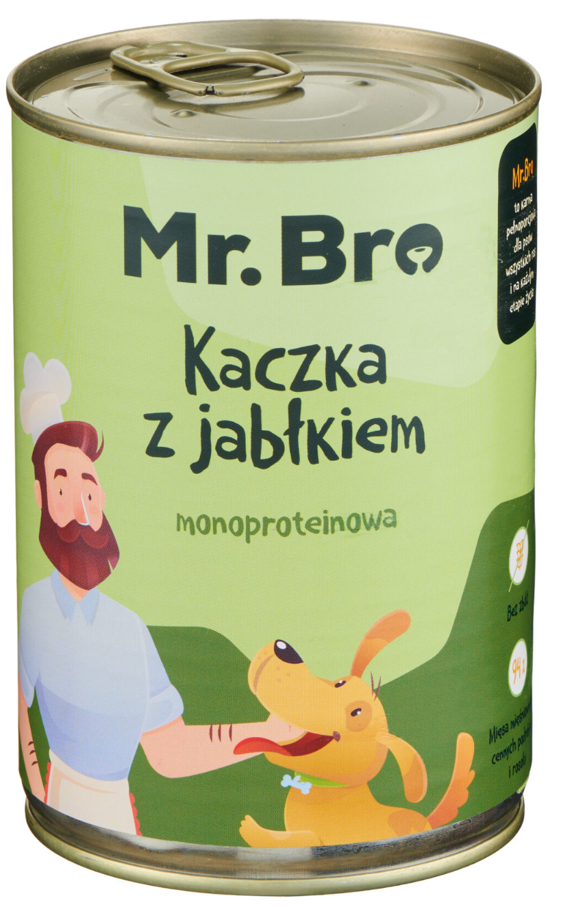Mr. Bro Kaczka z Jabłkiem Monoproteinowa karma mokra dla psa 400g