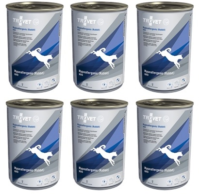 Trovet Dog RRD Hypoallergenic Rabbit 6 x 400 g - z królikiem dla psów