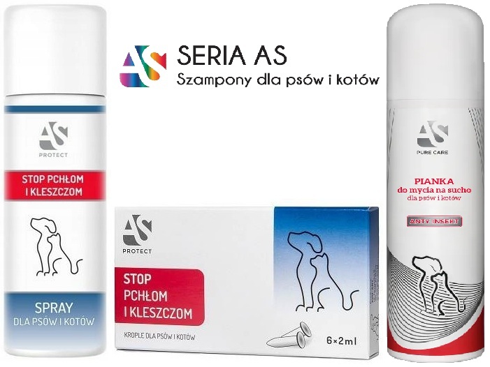AS PURE Zestaw ANTY INSECT Do mycia i zabezpieczenia pies/kot 362 ml.