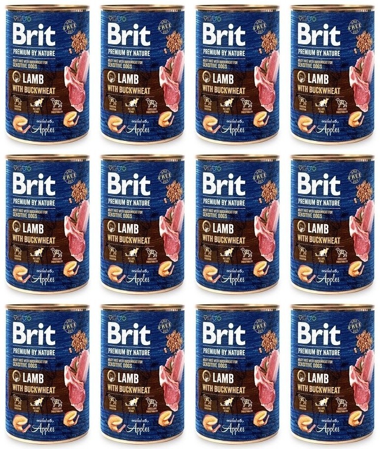 Brit Premium By Nature Lamb Jagnięcina 12 x 400 g