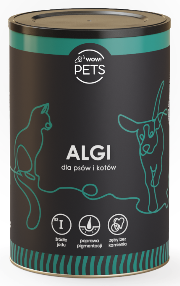 Algi morskie brunatne sproszkowane 220 g Zdrowy suplement dla psa i kota