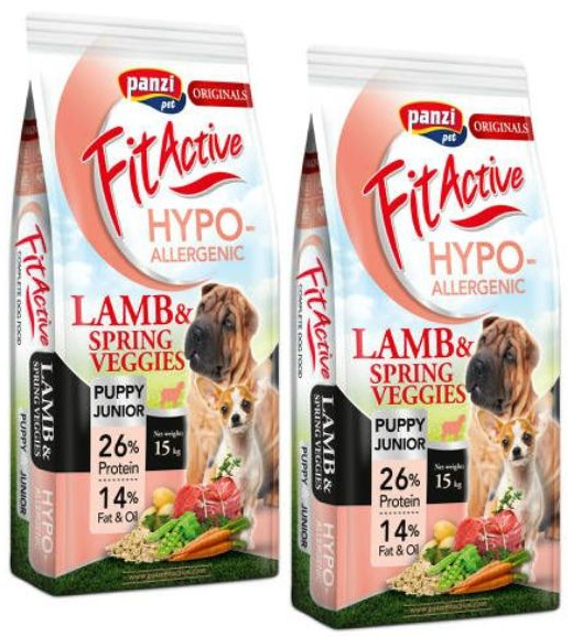 Fit Active Hypoallergenic Lamb Szczenięta Monobiałkowa Karma Sucha 2 x 15kg