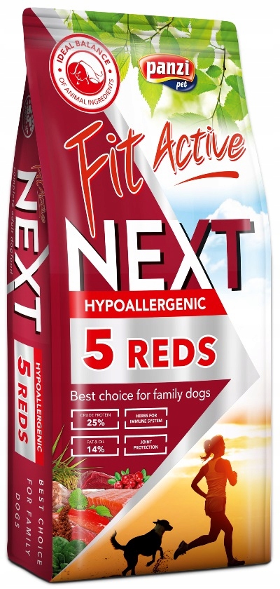 Fit Active Dog NEXT Hypoallergenic Adult 5 Reds Bezglutenowa 15 kg