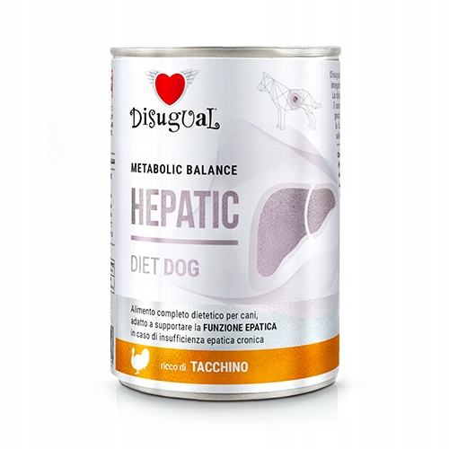 Disugual Karma Mokra Dla Psa dieta wątroba Weterynaryjna Hepatic Indyk 400g