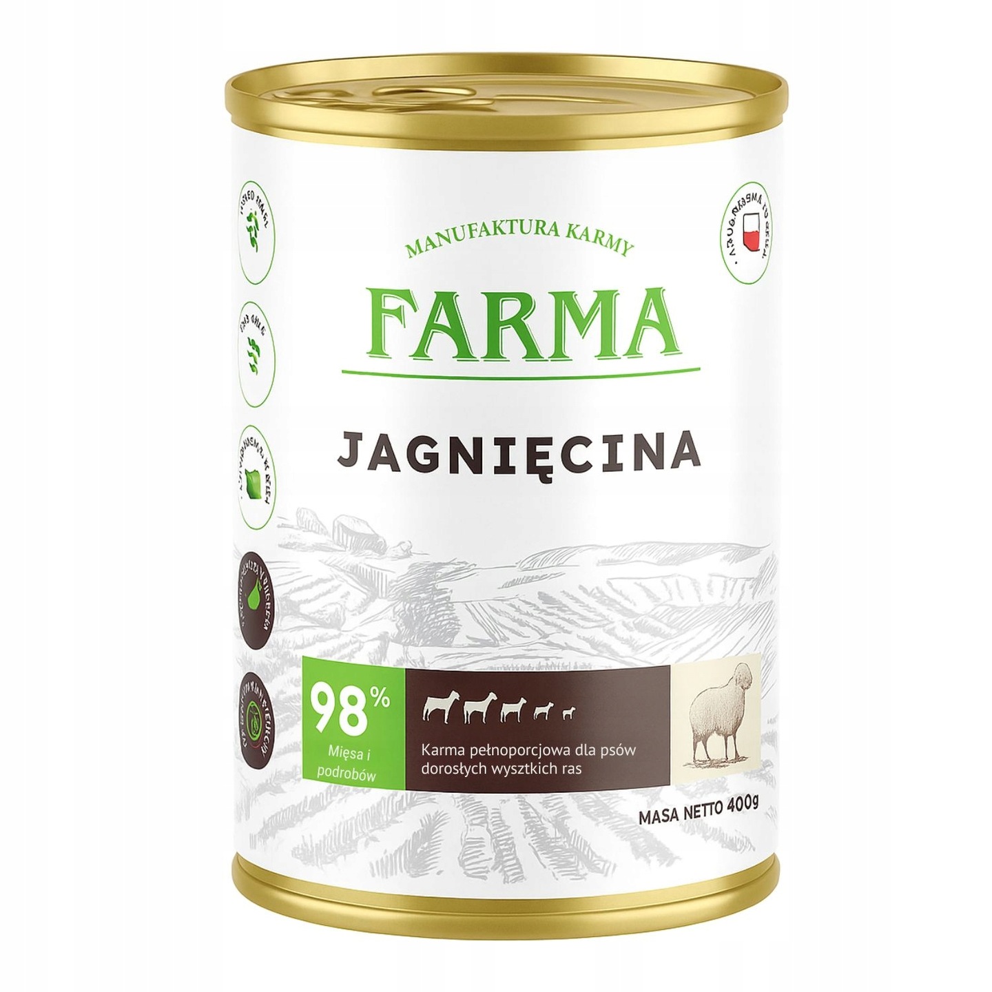 FARMA Select Jagnięcina dla psa karma mokra puszka 400g
