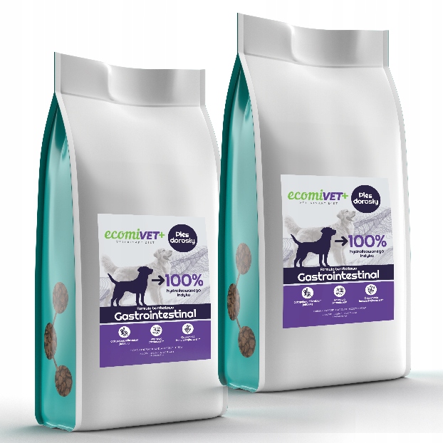 ecomiVET+ Gastrointestinal HYPO 3 kg dieta dla psa 100% hydrolizat Indyka