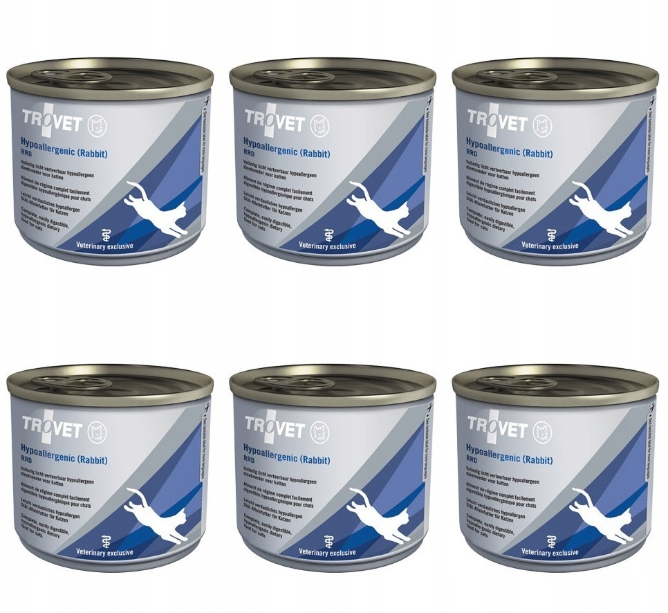 Trovet Cat RRD Hypoallergenic Rabbit 6 x 200 g - z królikiem dla kotów