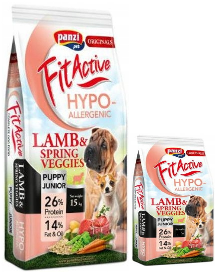 Fit Active Dog Hypoallergenic Puppy & Junior Lamb Monobiałkowa 15 kg + 4 kg
