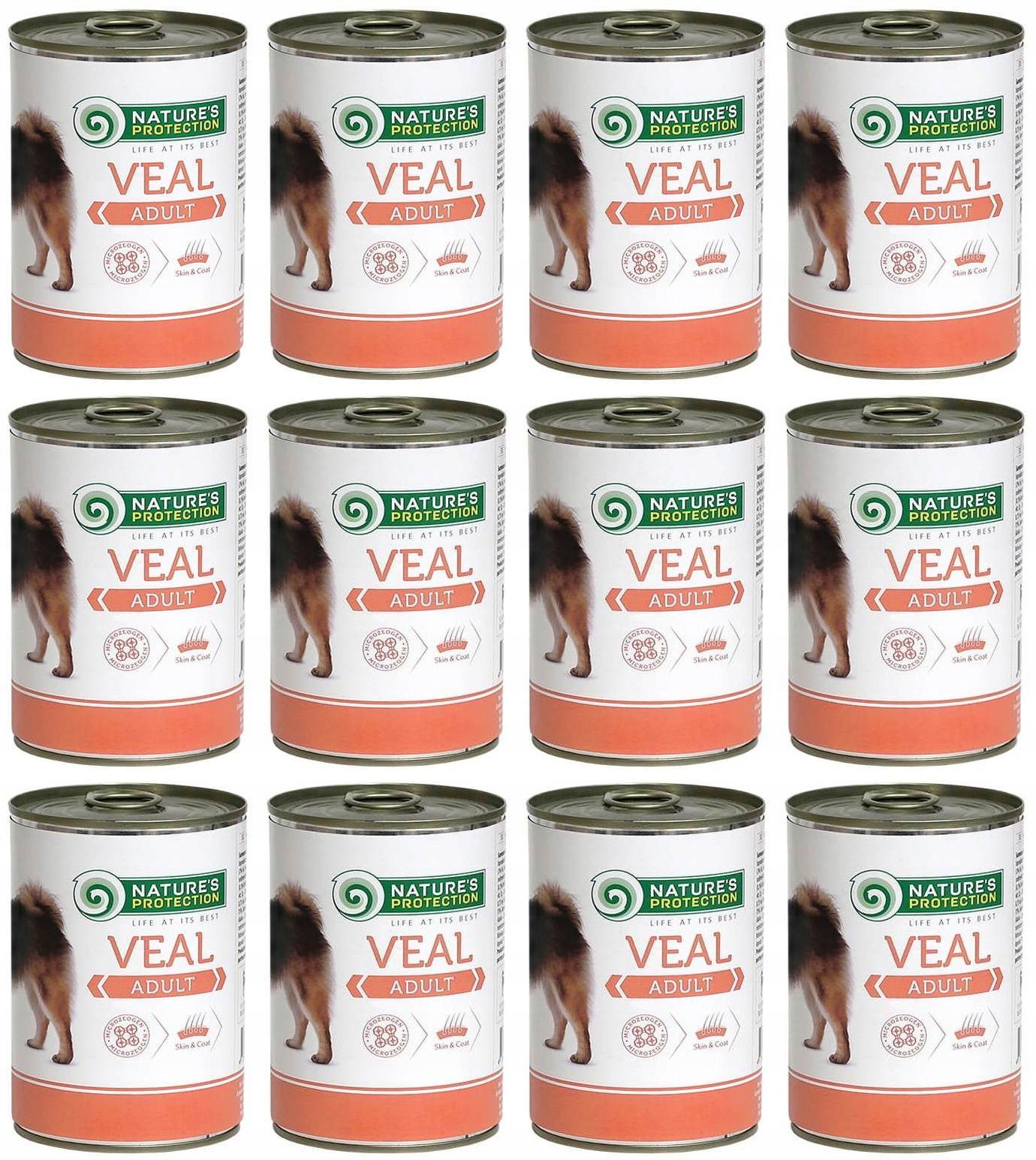 Nature's Protection Adult Veal Cielęcina 12 x 400 g