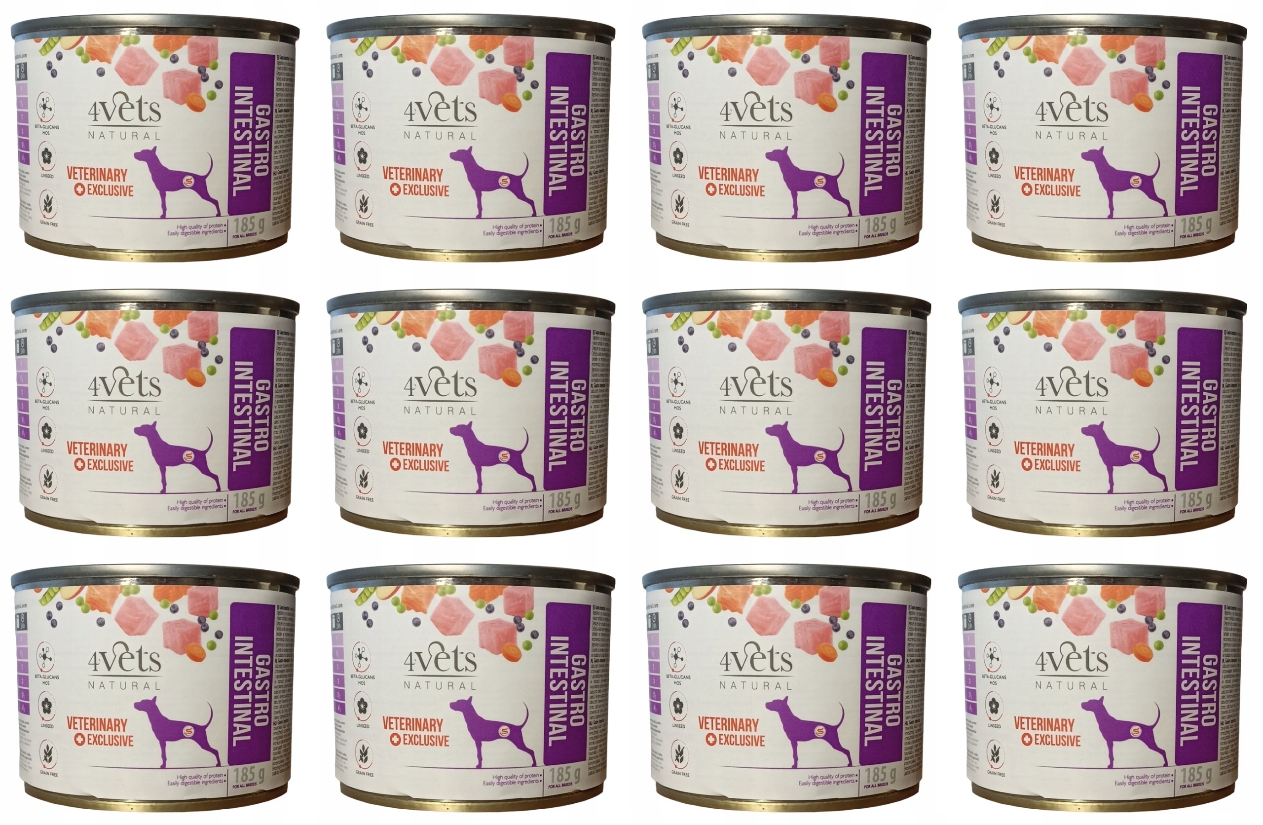 4Vets Natural Dog Gastro Intestinal 12 x 185g