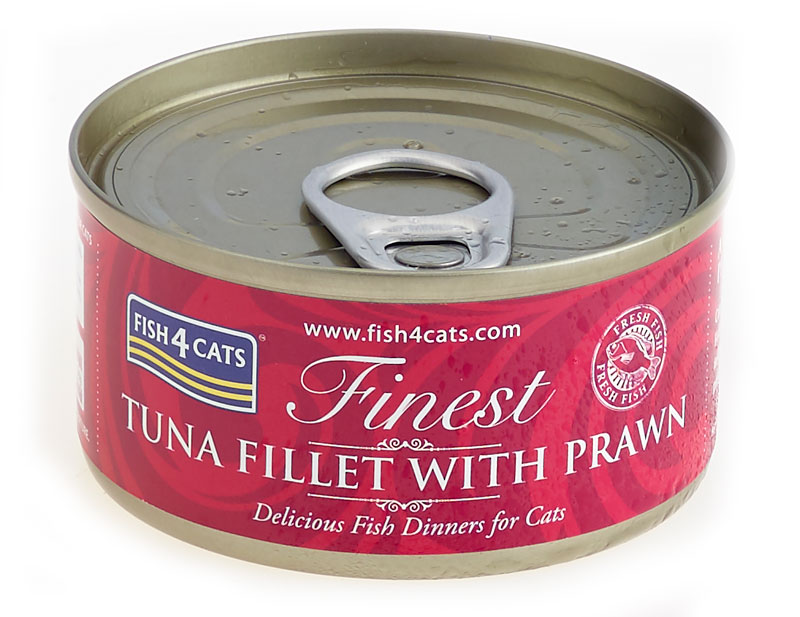 Fish4Cats Tuńczyk z Krewetkami karma mokra dla kota puszka 70 g (10)