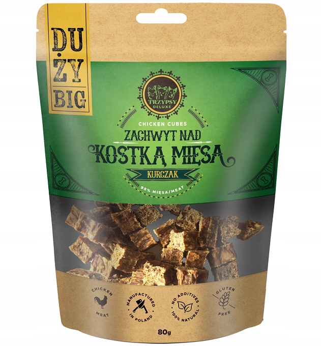 Naturalny Przysmak dla Psa ZACHWYT NAD DUŻĄ KOSTKĄ MIĘSA100% KURCZAK 240G