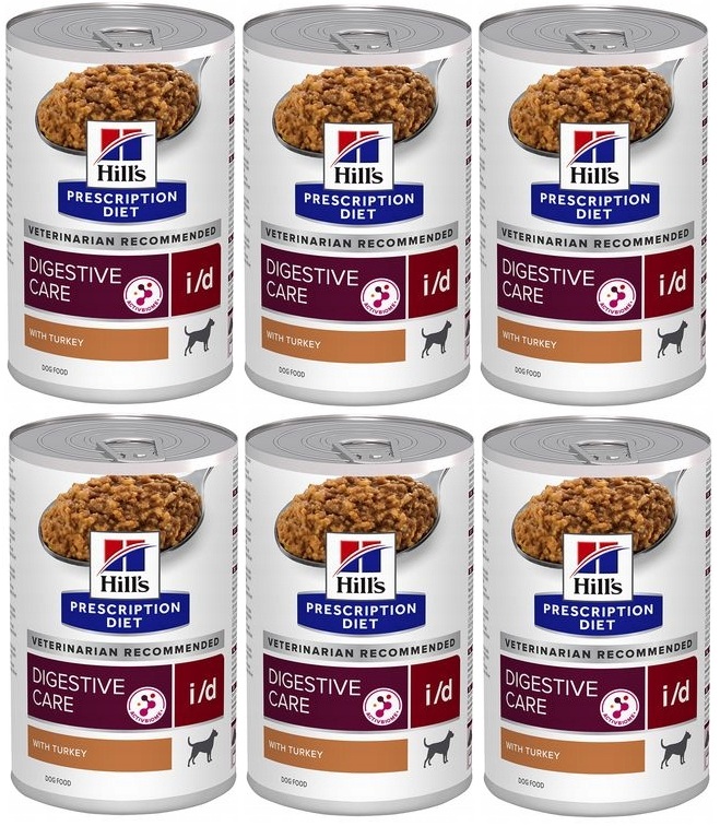 Hill's Canine i/d Digestive Care Indyk 6x360 g PSY mokra dieta jelitowo żołądkowa