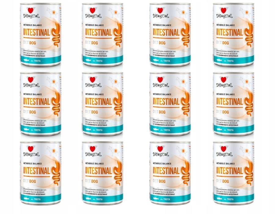 Disugual Karma Mokra Dla Psa Weterynaryjna Intestinal Jelita Pstrąg 12x400g