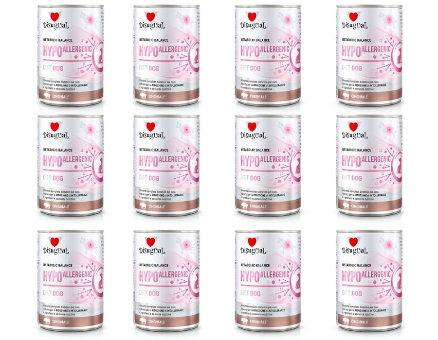 Disugual Karma Psy Mokra Dieta Weterynaryjna Hypoallergenic Dzik 12X400g