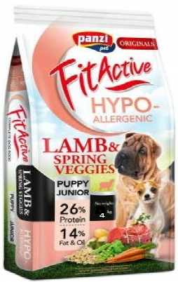 Fit Active Hypoallergenic Lamb Szczenięta Sucha Karma Monobiałkowa 4 kg