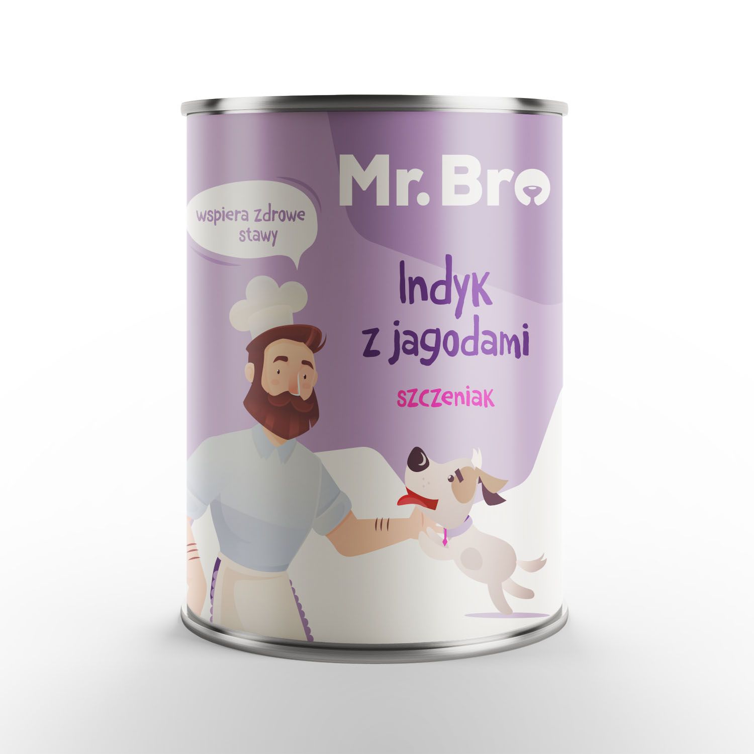 Mr. Bro Indyk z Jagodami 400g mokra mięsna karma dla Szczeniąt
