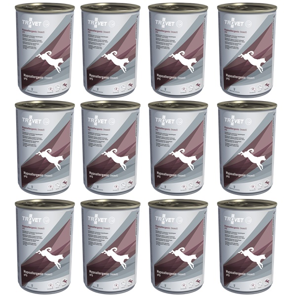 Trovet Dog IPD Hypoallergenic Insect 12 x400 g -  z insektami dla psów