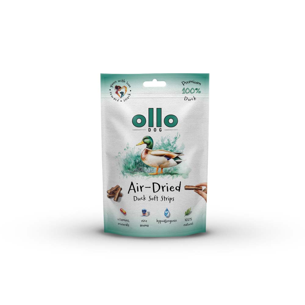 Ollo Air Dried 100% Duck Strips Przysmaki dla Psów Kaczka 80g