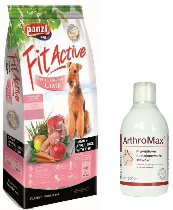 Fit Active Dog Hypoallergenic Lamb Adult Monobiałkowa 15 kg + Arthromax