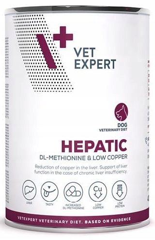4T VetExpert Dog Hepatic puszka 400 g